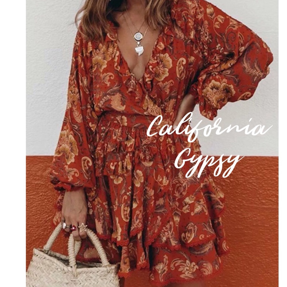 Ruffle Front Wrap Dress LAST ONEπ - Picture 11 of 16